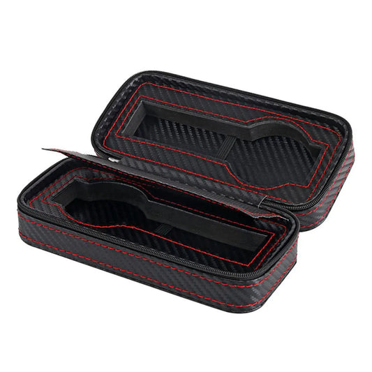 2-Slot Carbon Fiber Watch Box with Travel Case